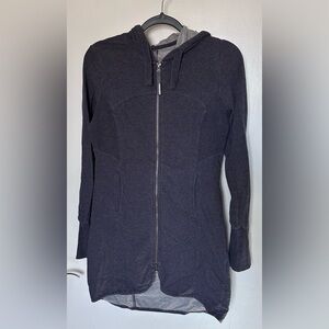 Mondetta Purple Charcoal Zip-Up Hoodie